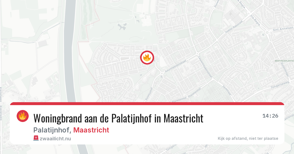 Woningbrand aan de Palatijnhof in Maastricht — 19 feb 2026
