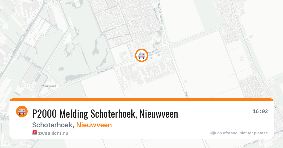 P2000 Melding Schoterhoek, Nieuwveen — 9 apr 2026