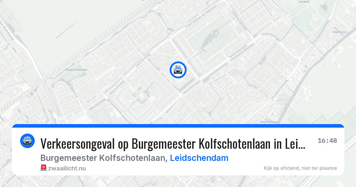 Verkeersongeval op Burgemeester Kolfschotenlaan in Leidschendam — 12 jul 2026