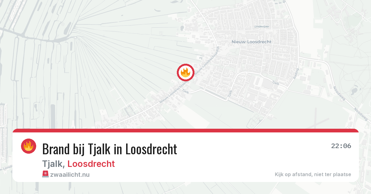 Brand bij Tjalk in Loosdrecht — 25 apr 2026