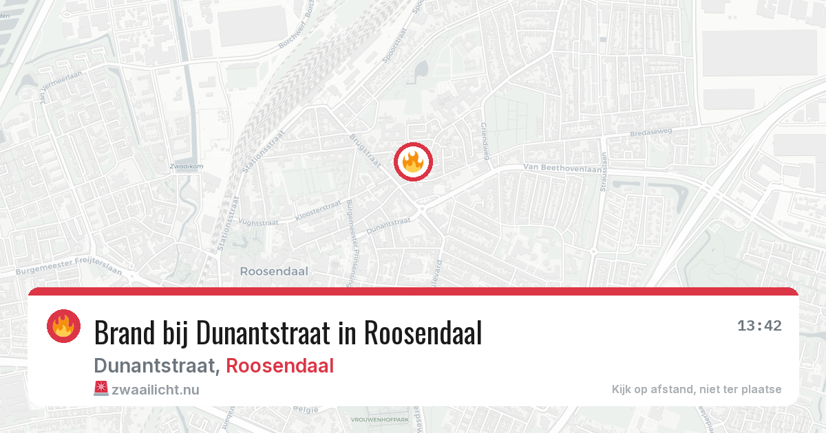 Brand bij Dunantstraat in Roosendaal — 30 mrt 2026