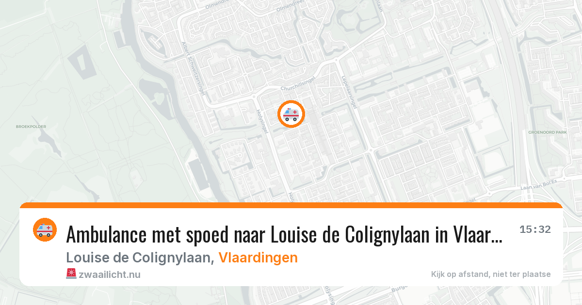 Ambulance met spoed naar Louise de Colignylaan in Vlaardingen — 14 mrt 2026