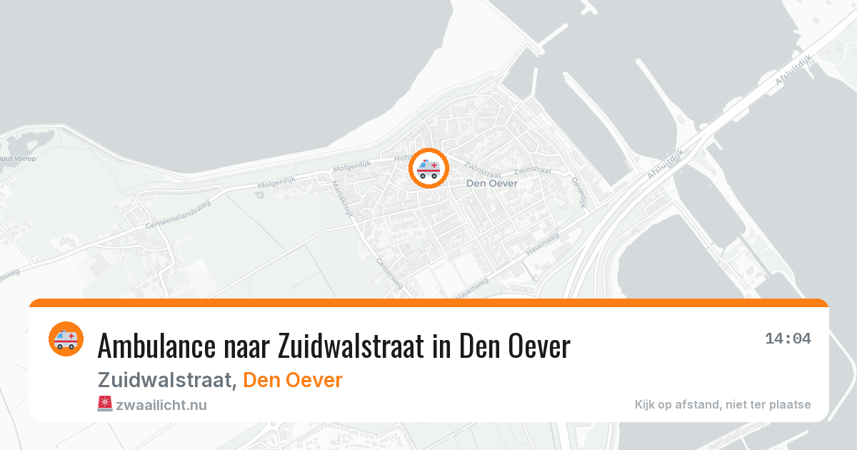 Ambulance naar Zuidwalstraat in Den Oever — 12 jul 2026