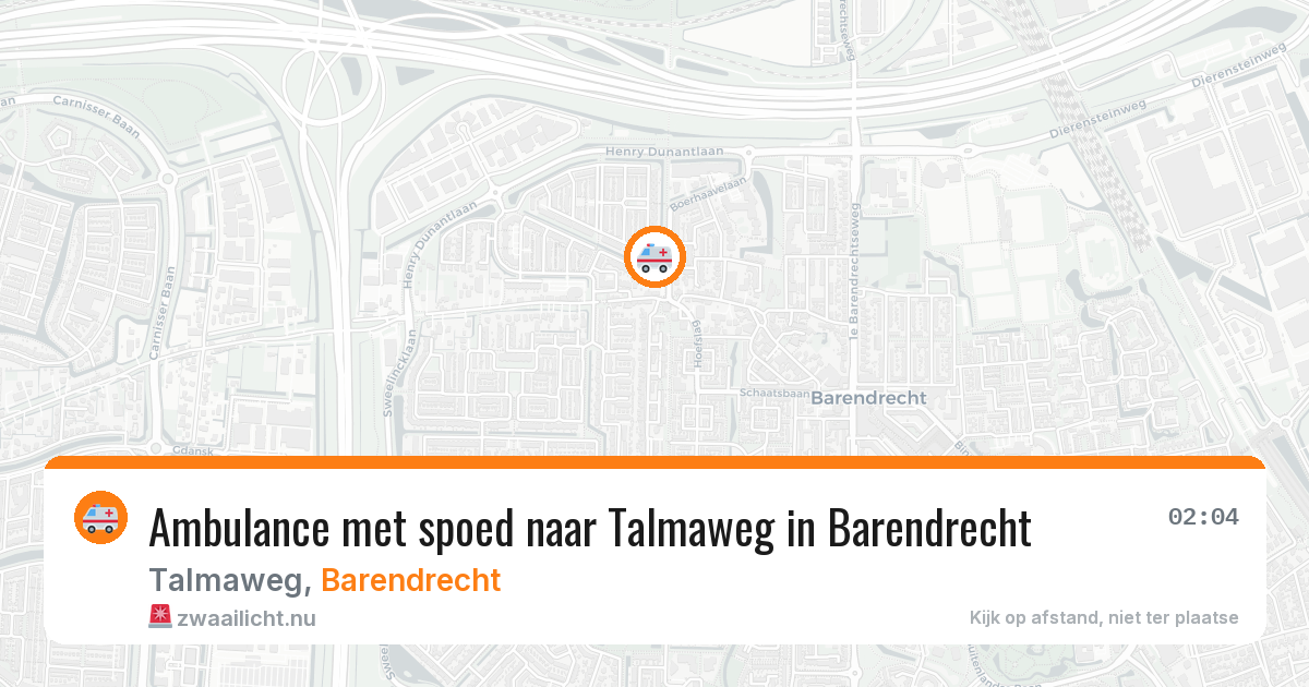 Ambulance met spoed naar Talmaweg in Barendrecht — 11 mei 2026
