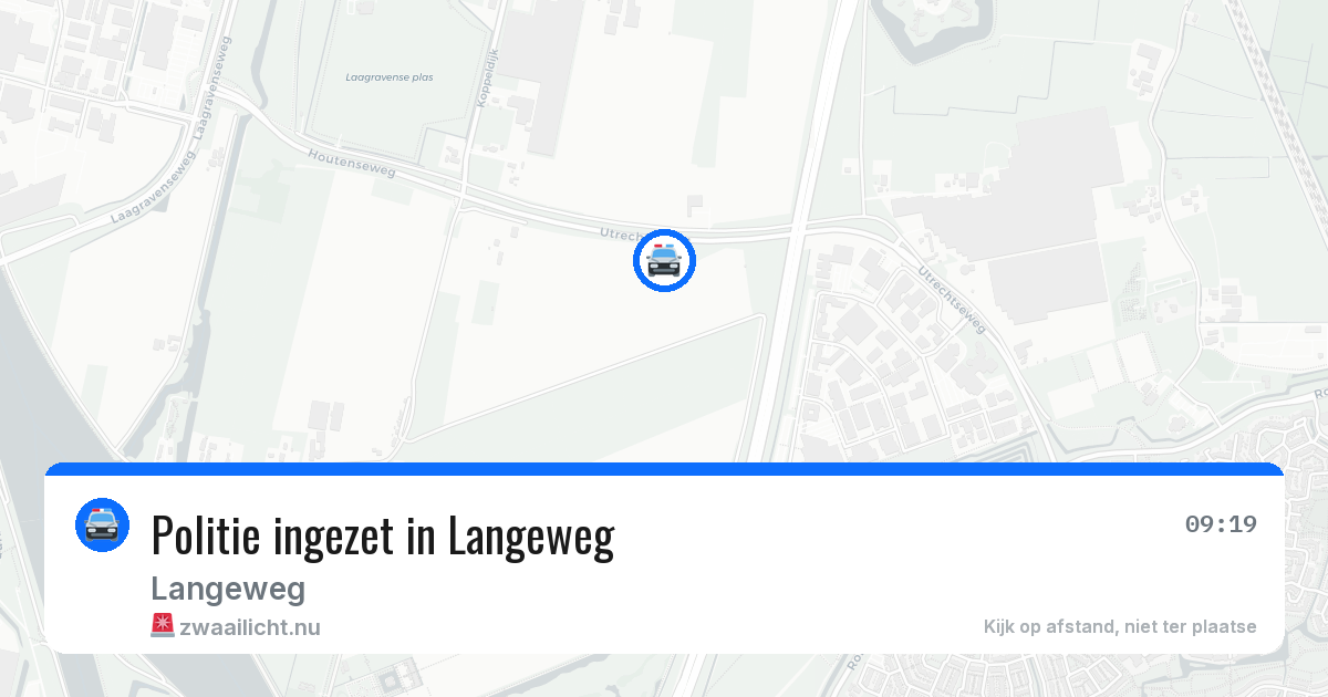 Politie ingezet in Langeweg — 24 jul 2026 | 🚨 Zwaailicht.nu