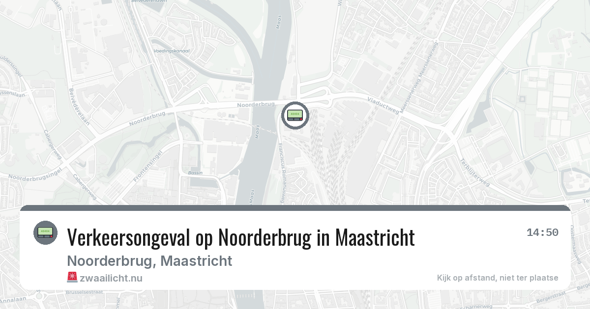 Verkeersongeval op Noorderbrug in Maastricht — 2 apr 2026
