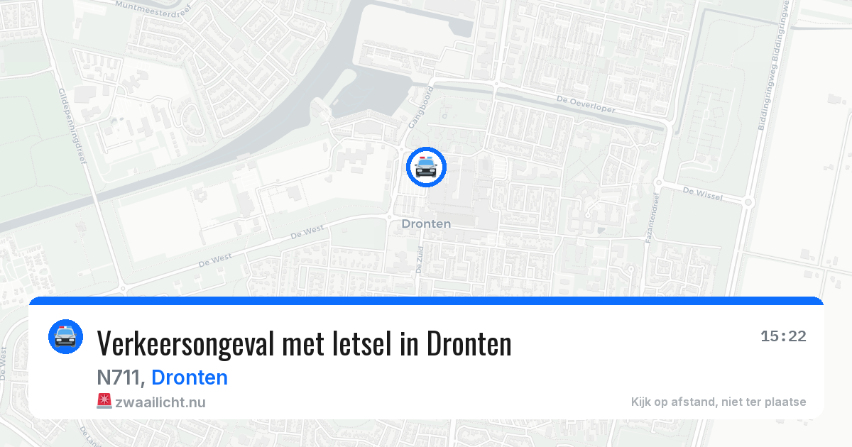 Verkeersongeval met letsel in Dronten — 29 mei 2026