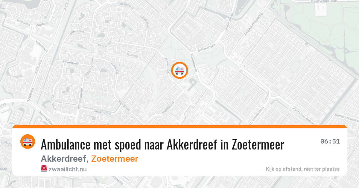 Ambulance met spoed naar Akkerdreef in Zoetermeer — 22 jan 2026