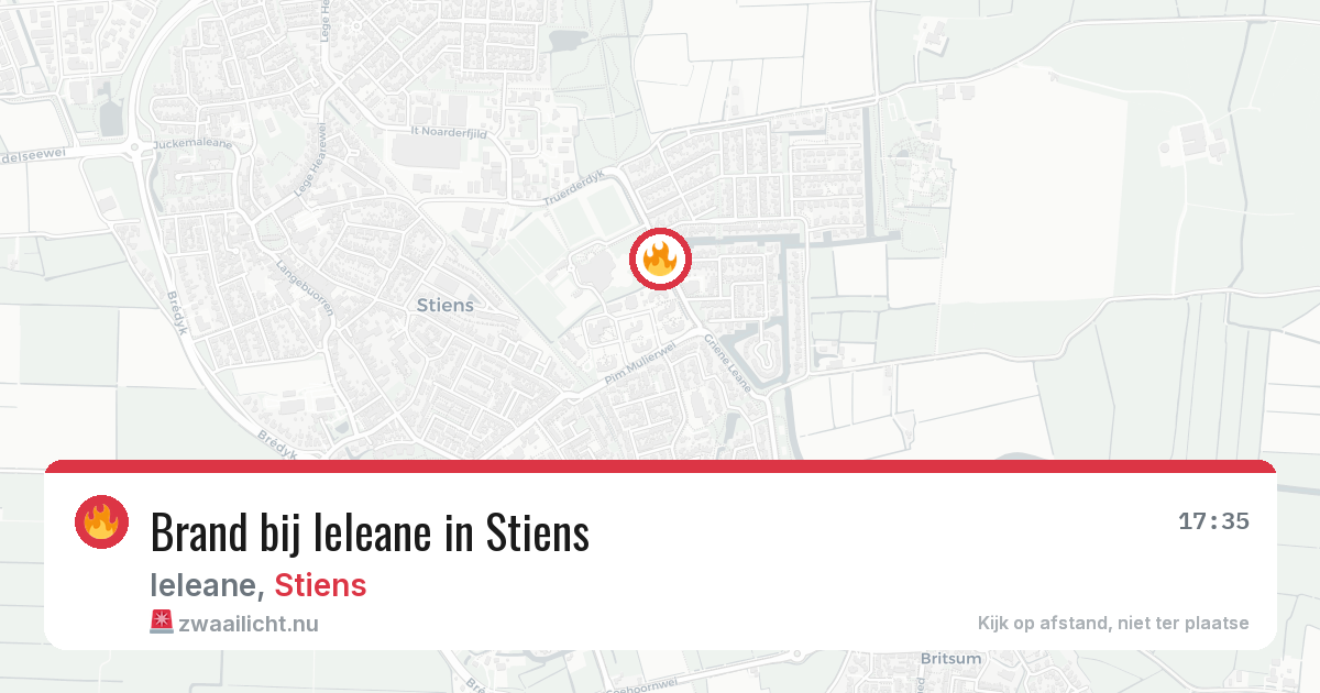 Brand bij Ieleane in Stiens — 27 jun 2026