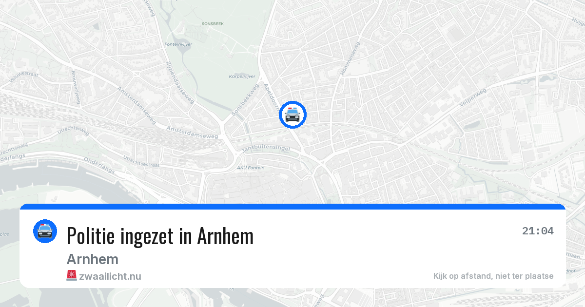 Politie ingezet in Arnhem — 19 mei 2026 | 🚨 Zwaailicht.nu
