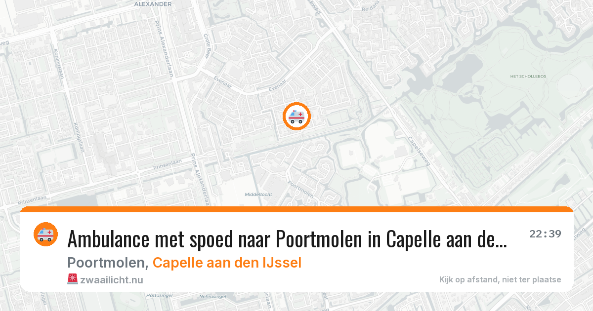 Ambulance met spoed naar Poortmolen in Capelle aan den IJssel — 7 mei 2026
