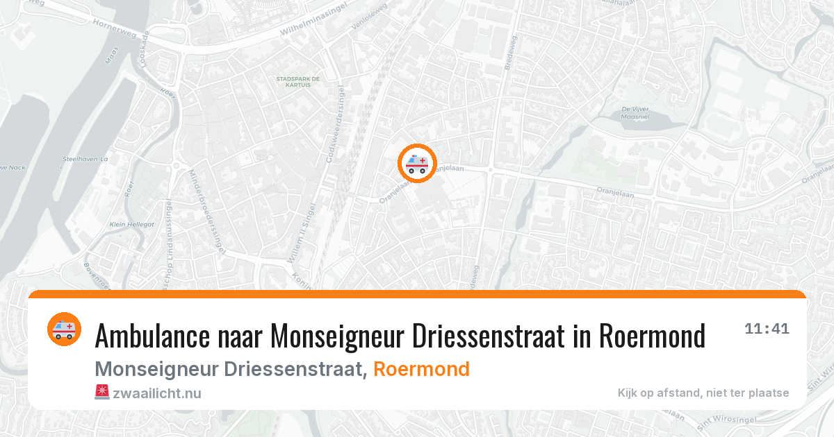 Ambulance naar Monseigneur Driessenstraat in Roermond — 24 jul 2026