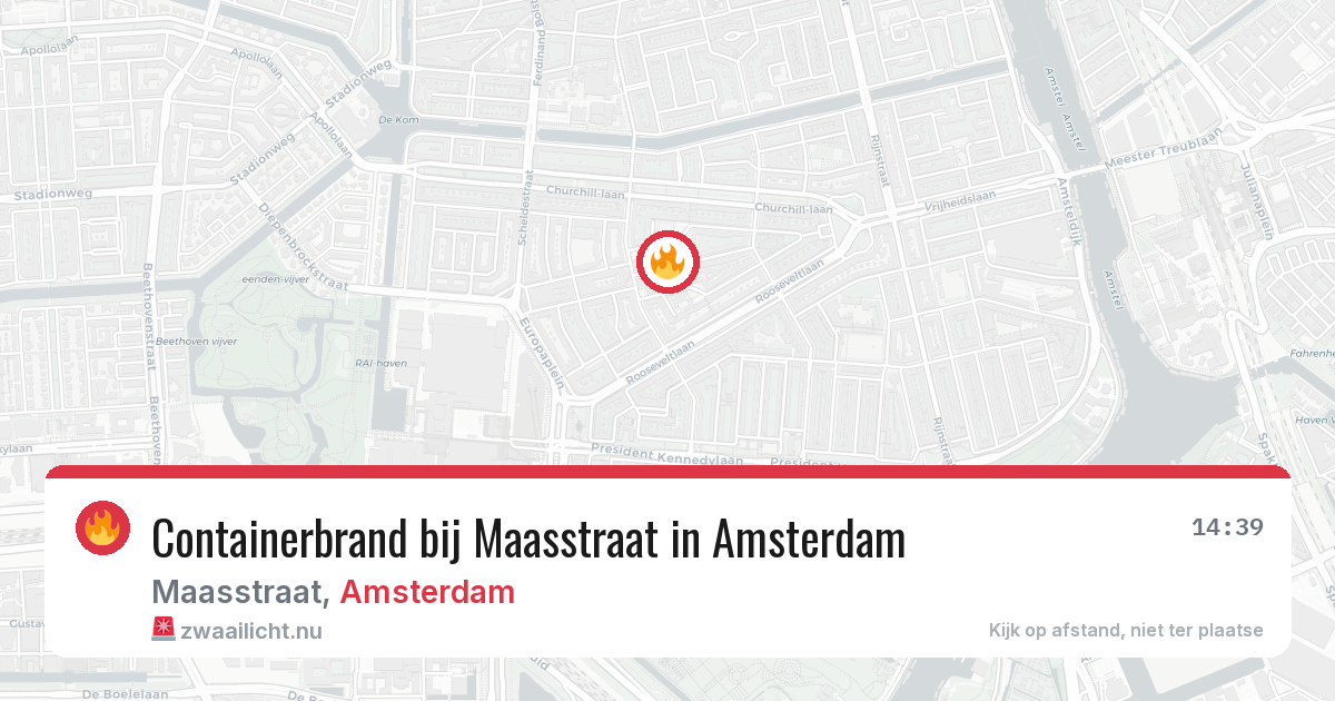 Containerbrand bij Maasstraat in Amsterdam — 23 mrt 2026