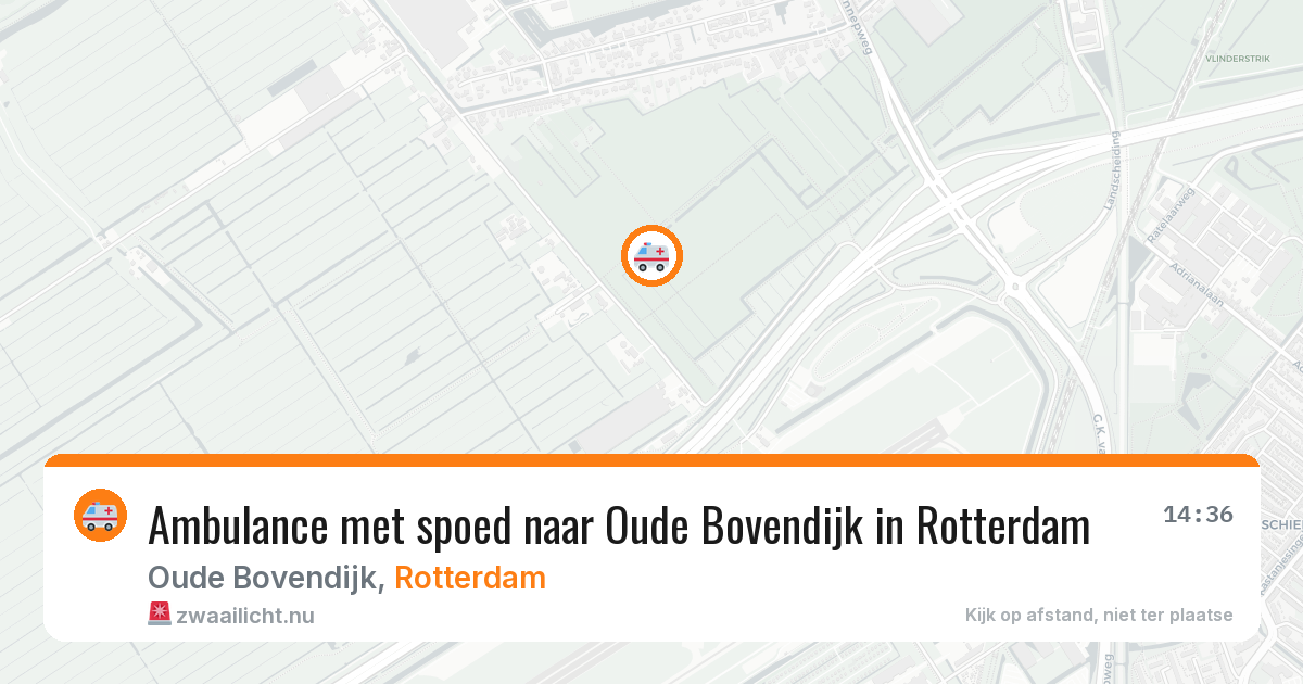 Ambulance met spoed naar Oude Bovendijk in Rotterdam — 10 jul 2026