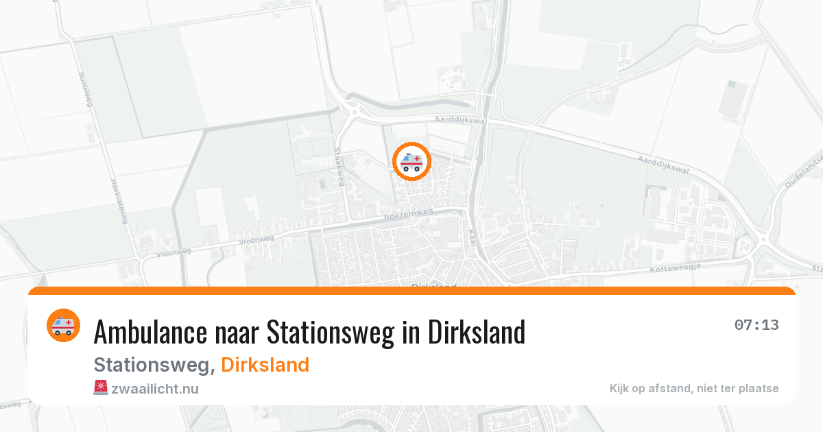 Ambulance naar Stationsweg in Dirksland — 21 jul 2026
