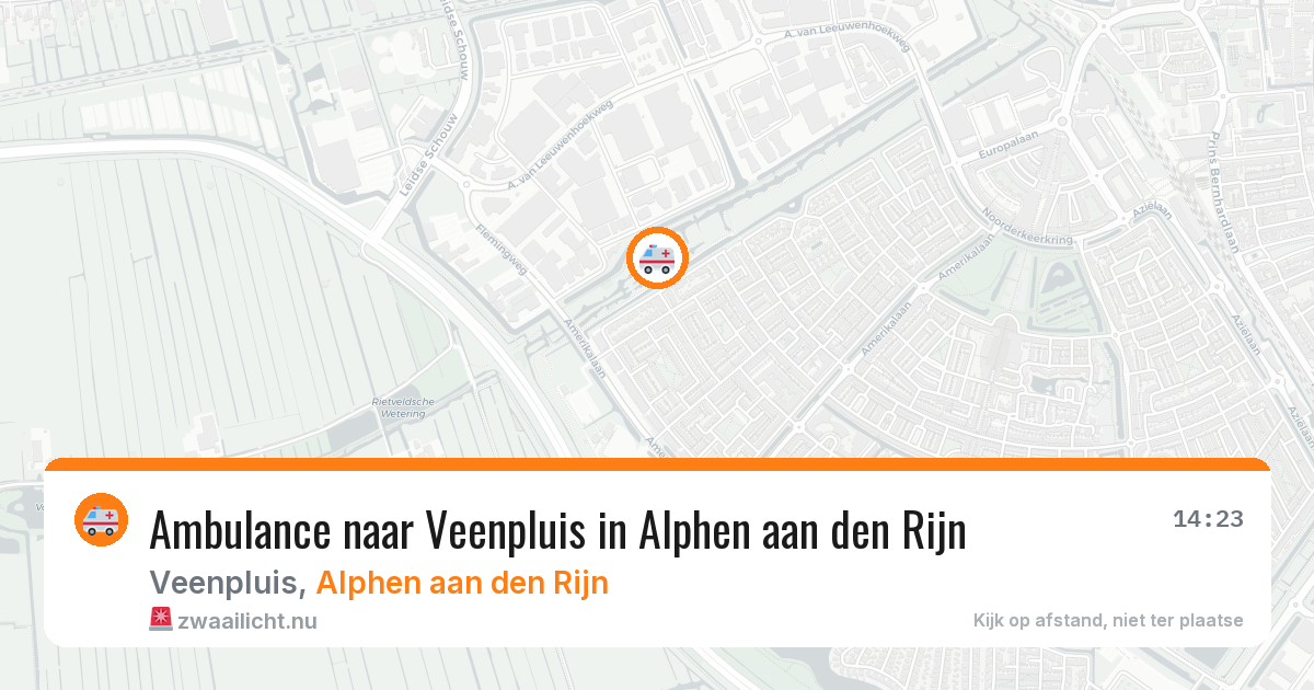 Ambulance naar Veenpluis in Alphen aan den Rijn — 12 jul 2026