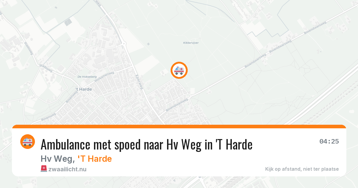 Ambulance met spoed naar Hv Weg in 'T Harde — 4 mei 2026