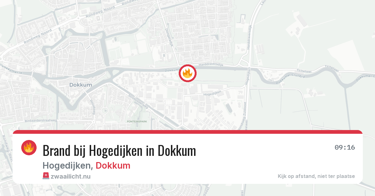 Brand bij Hogedijken in Dokkum — 14 jul 2026