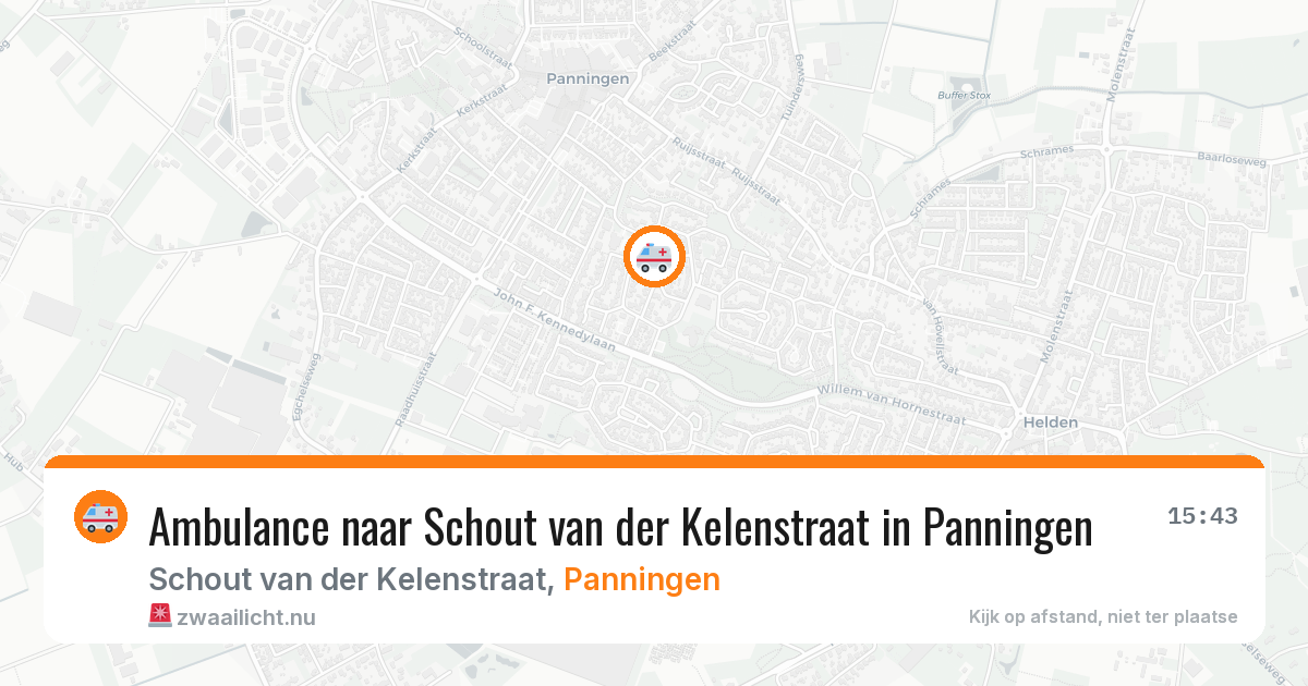 Ambulance naar Schout van der Kelenstraat in Panningen — 23 jul 2026