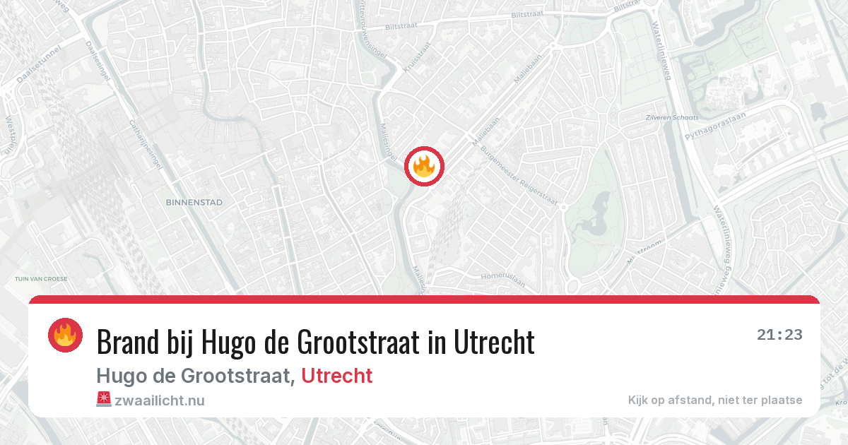 Brand bij Hugo de Grootstraat in Utrecht — 15 mei 2026