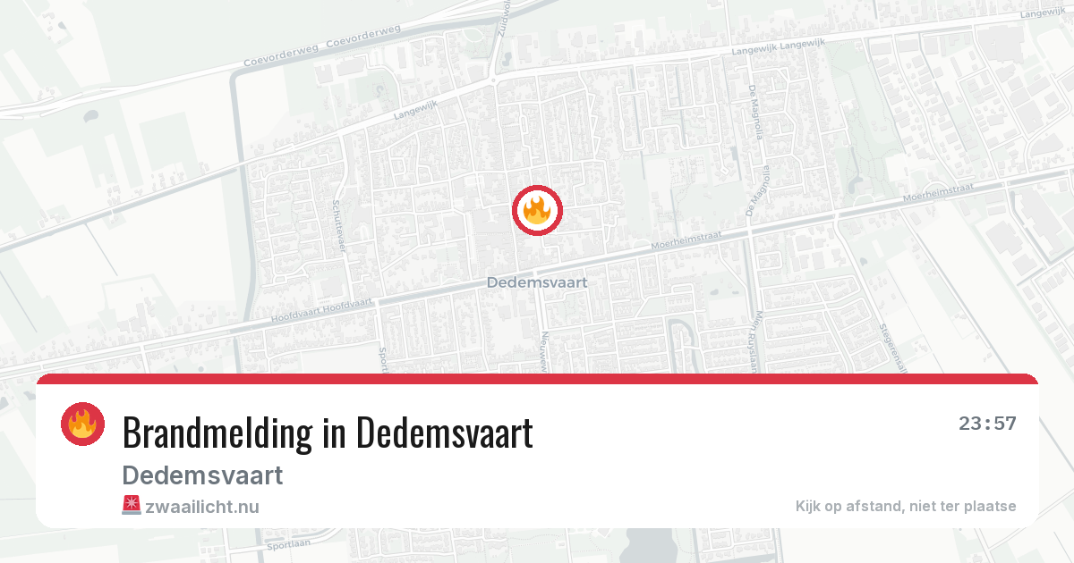 Brandmelding in Dedemsvaart — 3 mei 2026