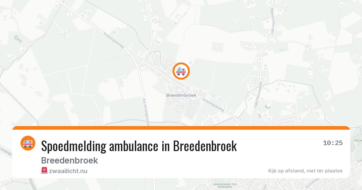 Spoedmelding ambulance in Breedenbroek — 29 mrt 2026