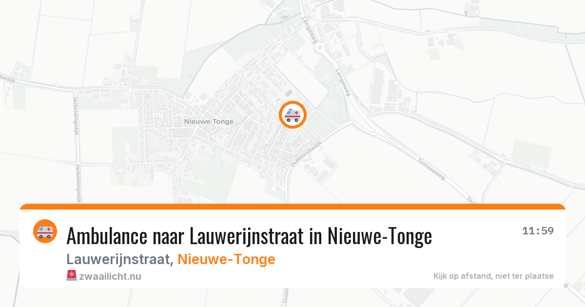 Ambulance naar Lauwerijnstraat in Nieuwe-Tonge — 18 mrt 2026
