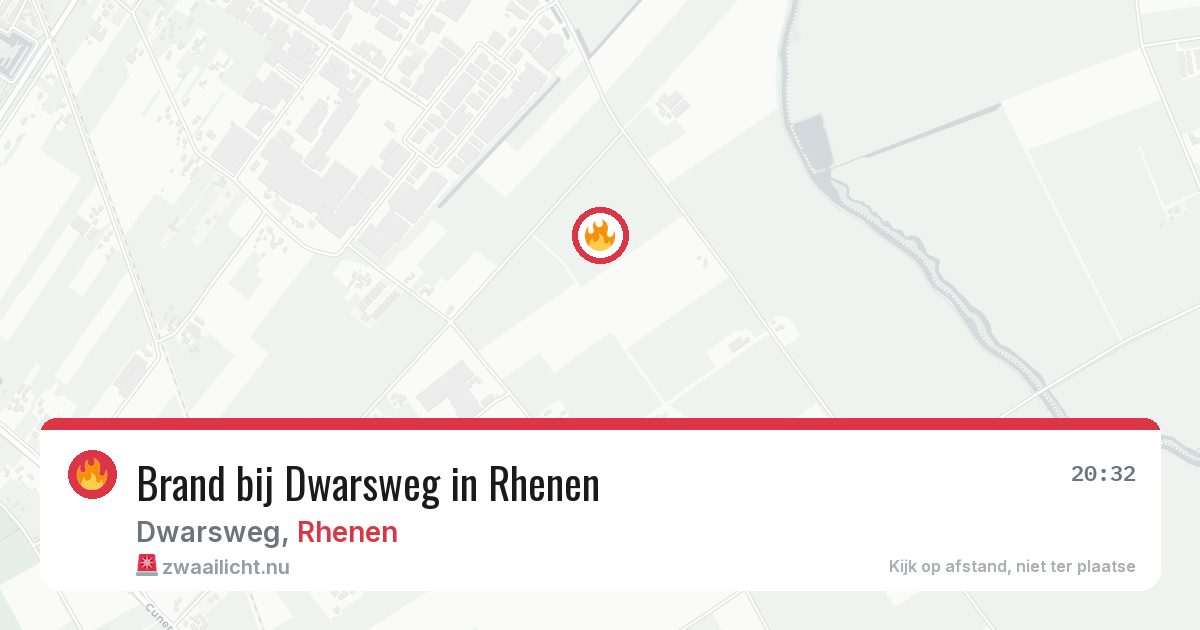 Brand bij Dwarsweg in Rhenen — 6 apr 2026