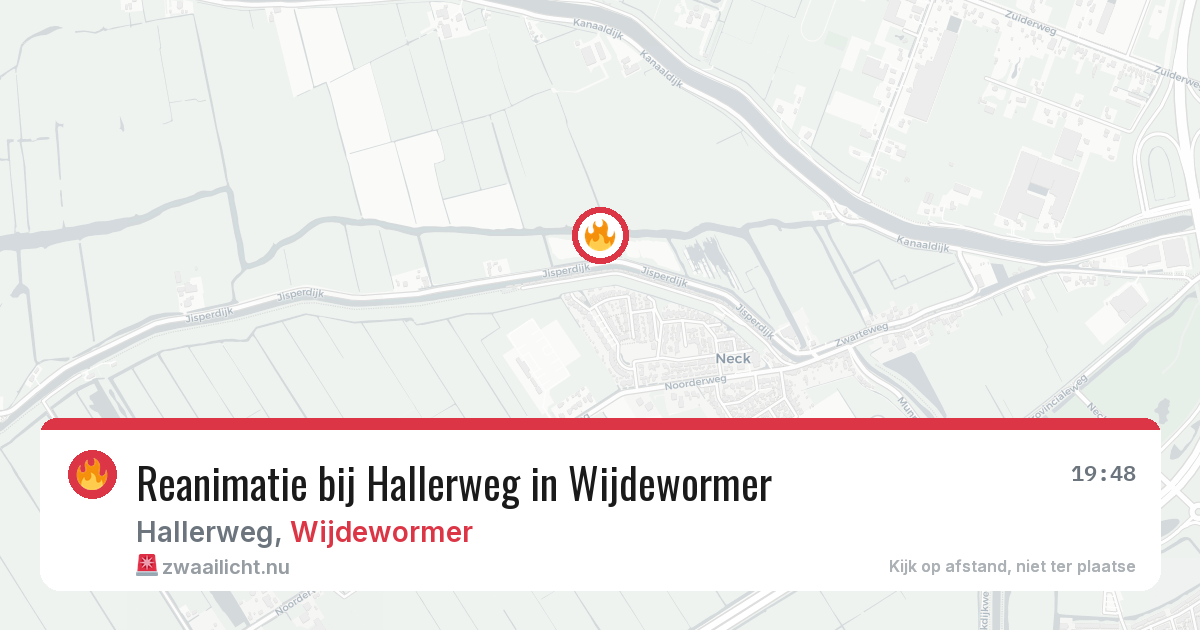 Reanimatie bij Hallerweg in Wijdewormer — 15 jul 2026