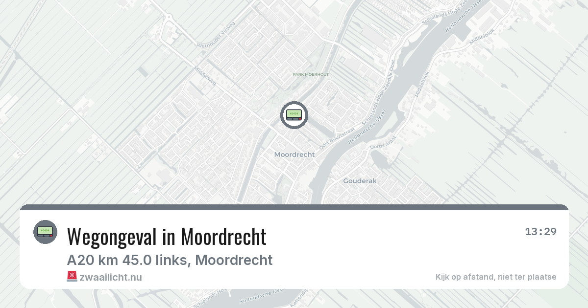 Wegongeval in Moordrecht — 23 feb 2026