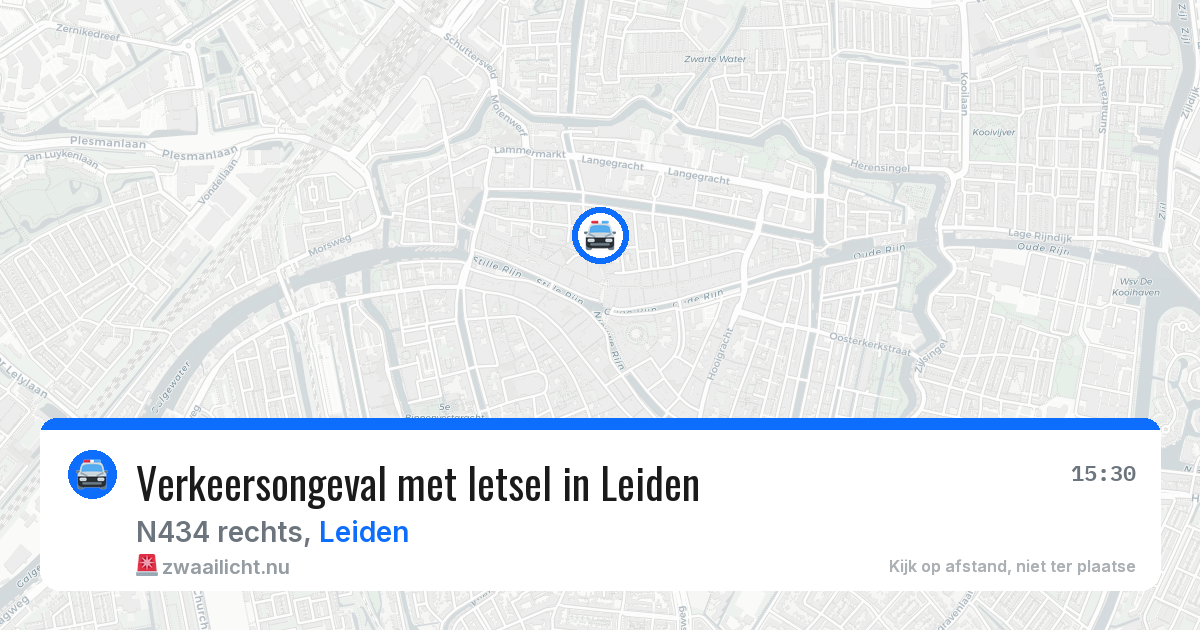 Verkeersongeval met letsel in Leiden — 14 jul 2026