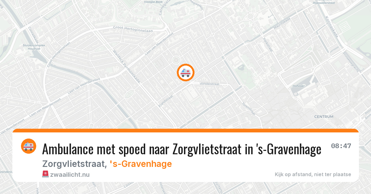 Ambulance met spoed naar Zorgvlietstraat in 's-Gravenhage — 30 mei 2026