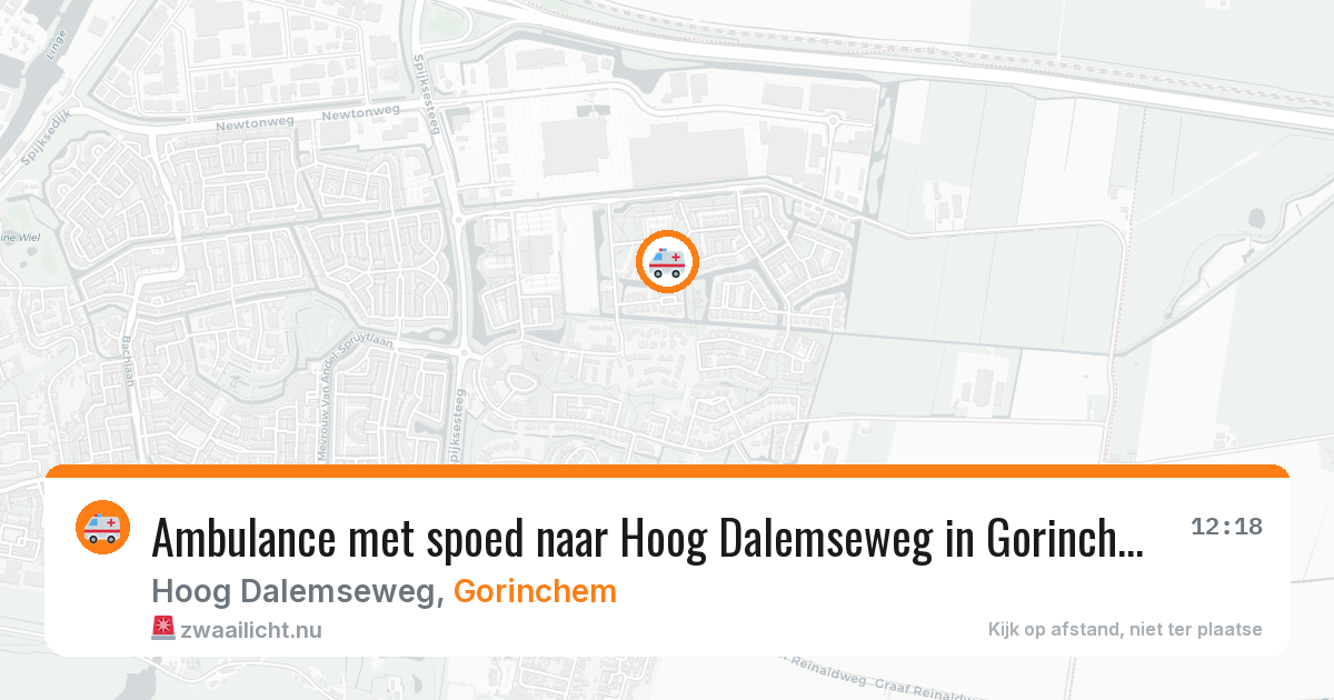 Ambulance met spoed naar Hoog Dalemseweg in Gorinchem — 13 jul 2026