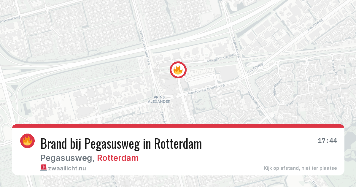 Brand bij Pegasusweg in Rotterdam — 27 mei 2026