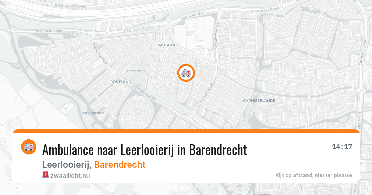 Ambulance naar Leerlooierij in Barendrecht — 18 jul 2026