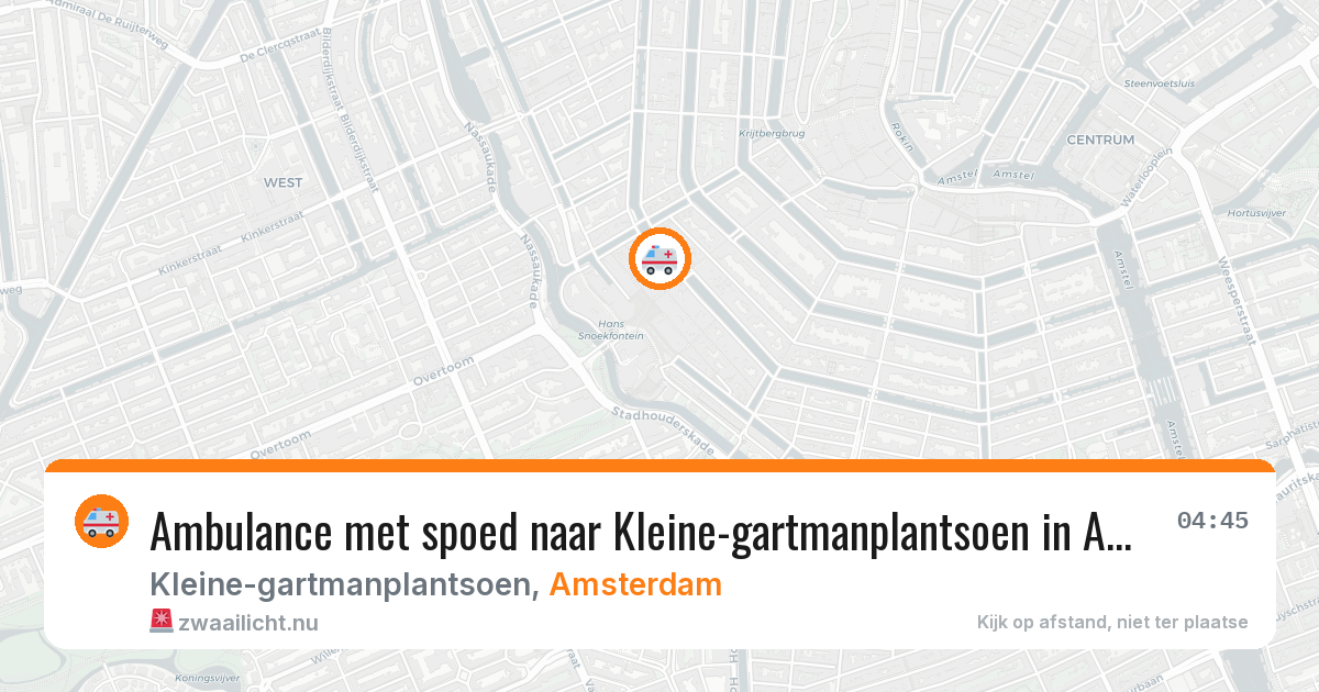 Ambulance met spoed naar Kleine-gartmanplantsoen in Amsterdam — 12 jul 2026