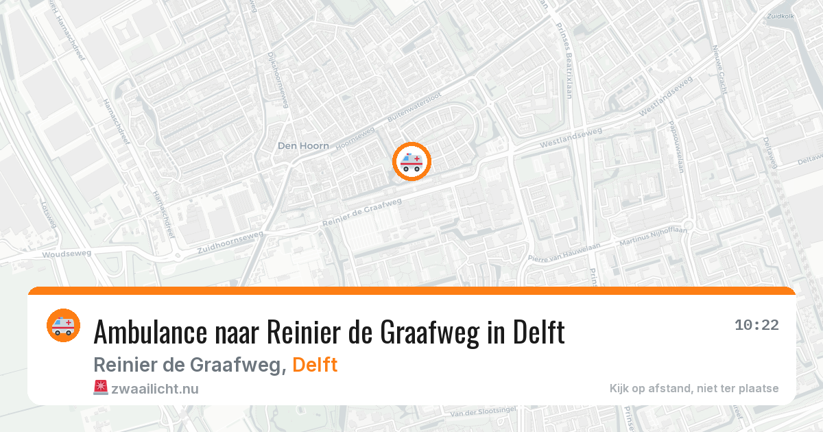 Ambulance naar Reinier de Graafweg in Delft — 19 mrt 2026