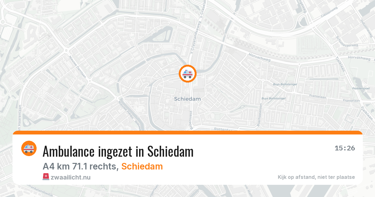Ambulance ingezet in Schiedam — 19 mei 2026