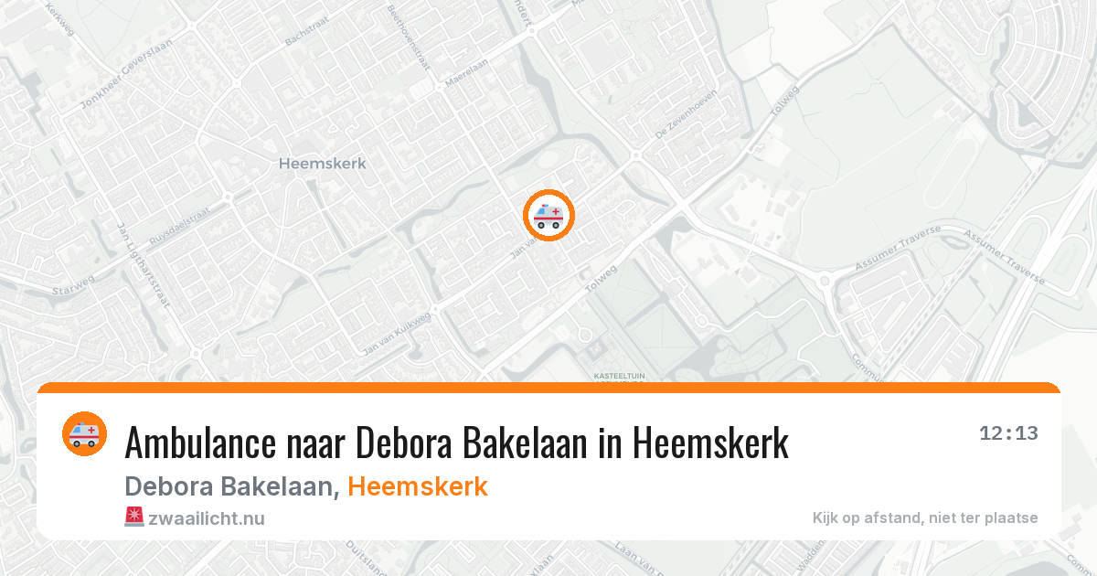 Ambulance naar Debora Bakelaan in Heemskerk — 18 mei 2026