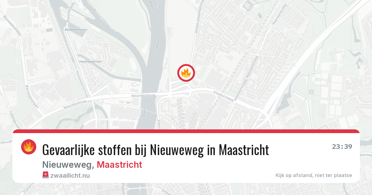 Gevaarlijke stoffen bij Nieuweweg in Maastricht — 7 jul 2026