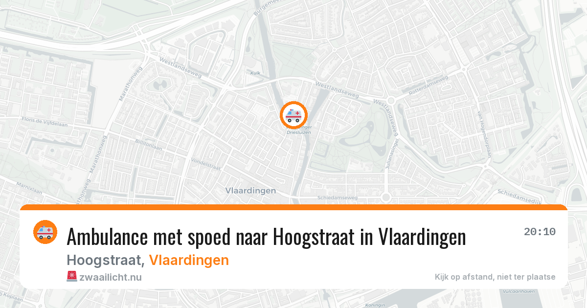 Ambulance met spoed naar Hoogstraat in Vlaardingen — 24 jul 2026