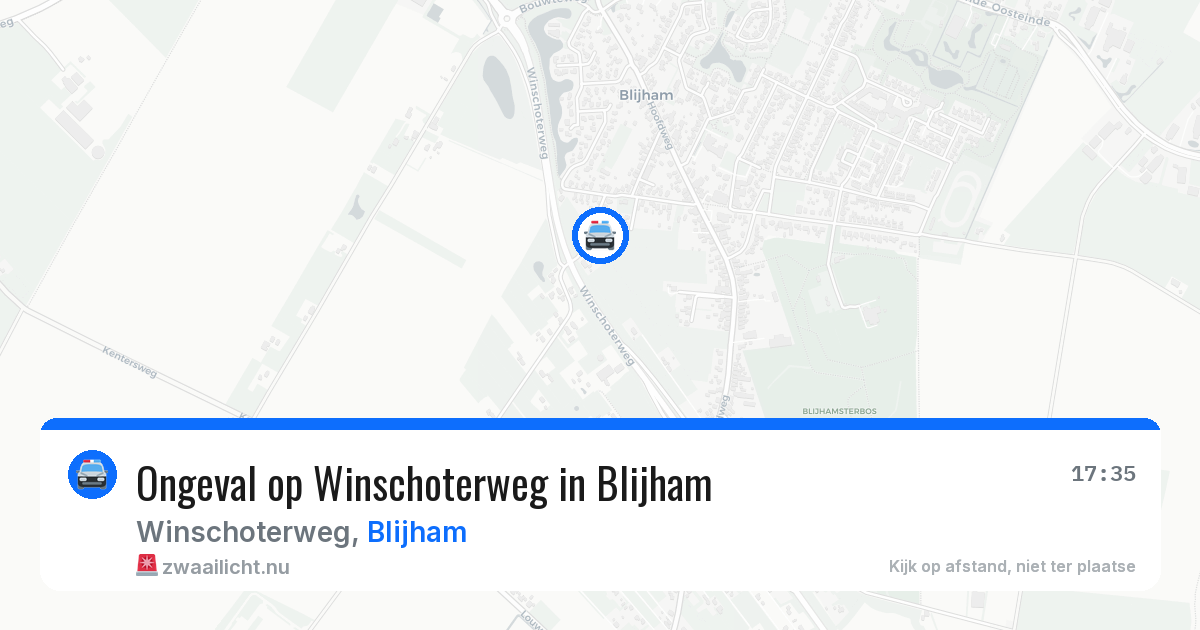Ongeval op Winschoterweg in Blijham — 4 jul 2026