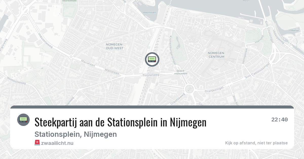 Steekpartij aan de Stationsplein in Nijmegen — 16 mrt 2026