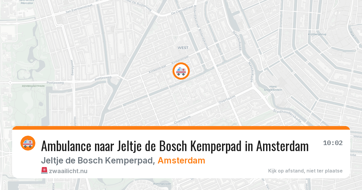 Ambulance naar Jeltje de Bosch Kemperpad in Amsterdam — 23 mrt 2026