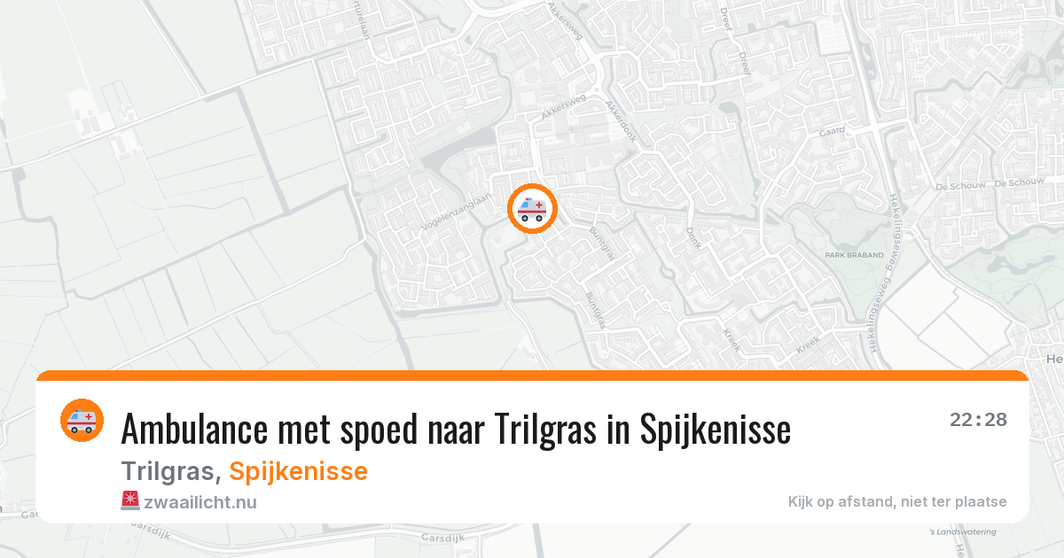 Ambulance met spoed naar Trilgras in Spijkenisse — 29 mrt 2026