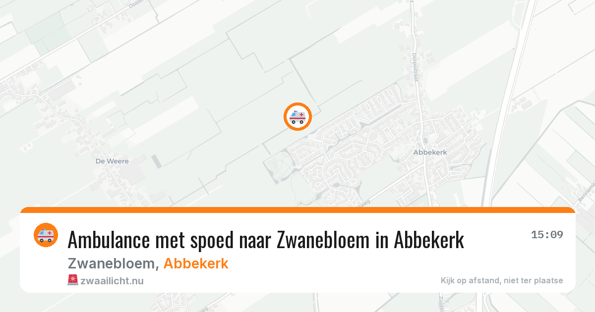 Ambulance met spoed naar Zwanebloem in Abbekerk — 27 mei 2026