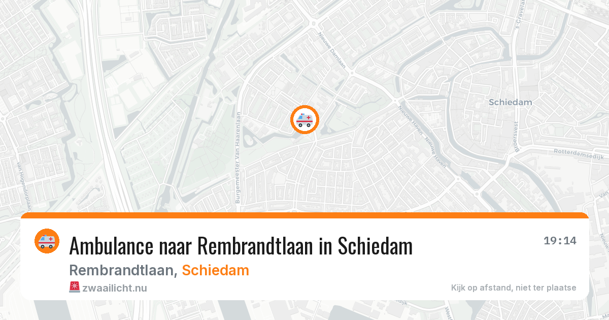 Ambulance naar Rembrandtlaan in Schiedam — 30 mrt 2026