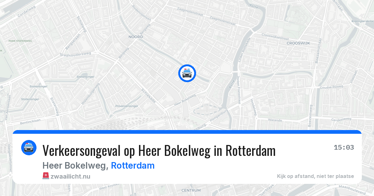 Verkeersongeval op Heer Bokelweg in Rotterdam — 9 jun 2026