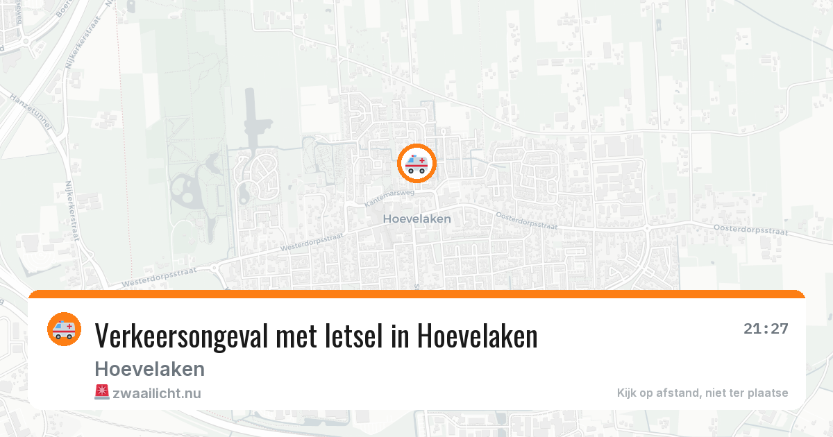 Verkeersongeval met letsel in Hoevelaken — 10 jul 2026
