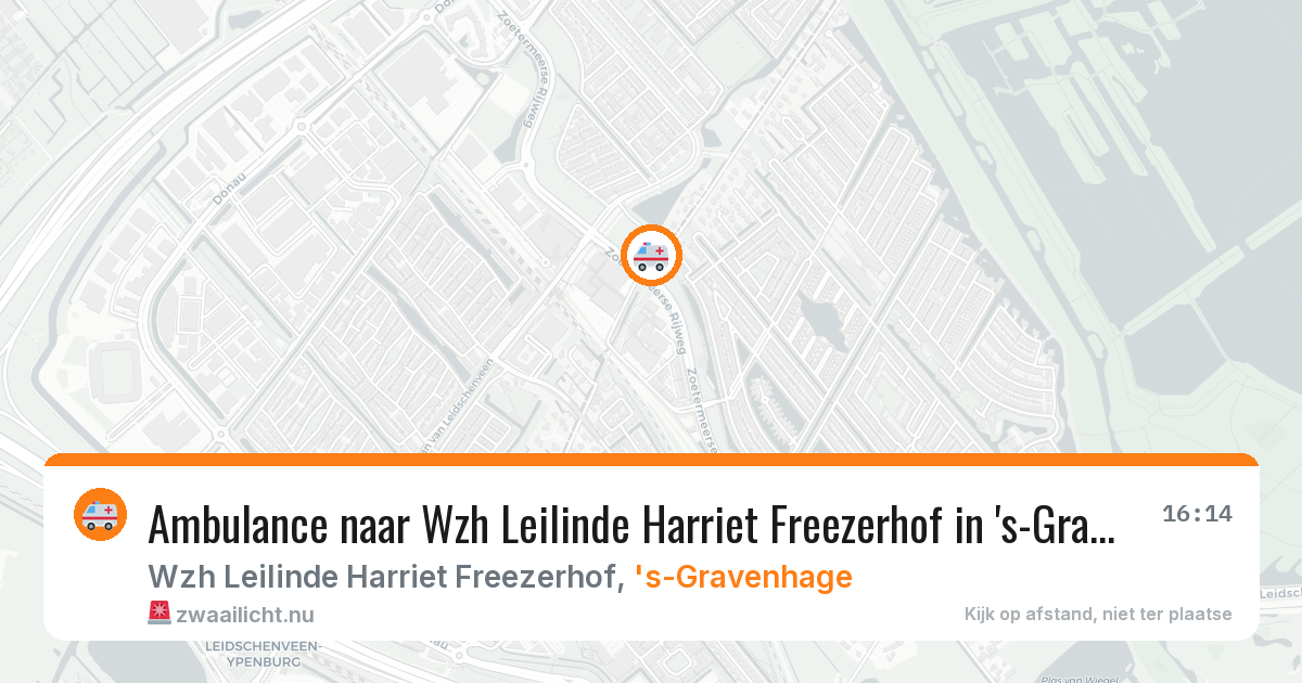 Ambulance naar Wzh Leilinde Harriet Freezerhof in 's-Gravenhage — 24 jul 2026